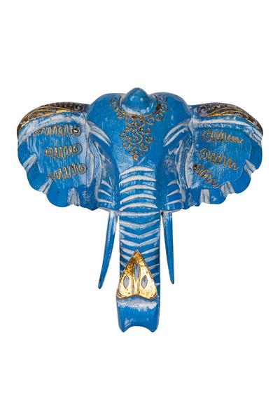 Dekoratif Ahşap Fil Objesi El Yapımı Doğal Tasarım  21 cm x 21 cm