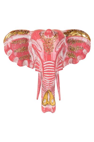 Dekoratif Ahşap Fil Objesi El Yapımı Doğal Tasarım 21 cm x 21 cm