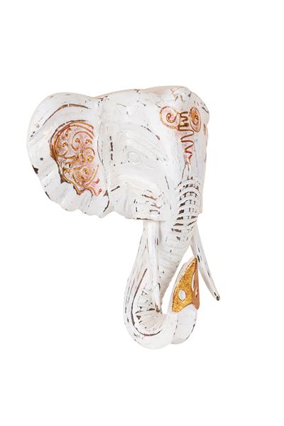 Dekoratif Ahşap Fil Objesi El Yapımı Doğal Tasarım 21 cm x 21 cm