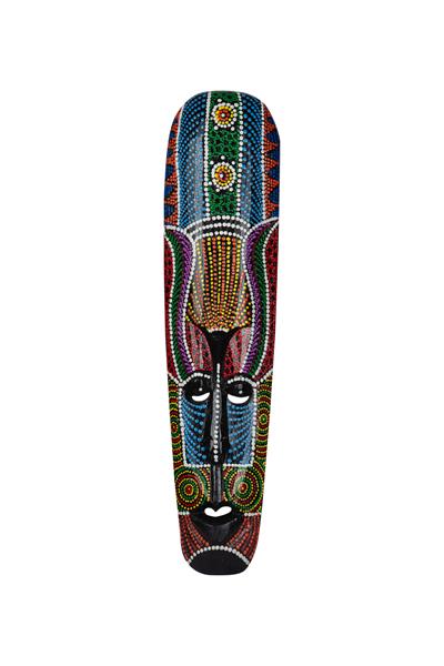 Dekoratif Duvar Objesi Ahşap Kötü Ruhları Uzaklaştıran Maske