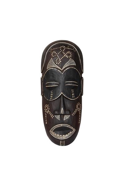 Dekoratif Duvar Objesi Ahşap Kötü Ruhları Uzaklaştıran Maske