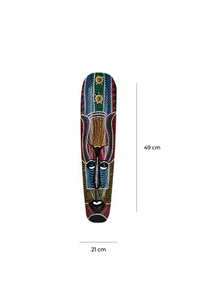 Dekoratif Duvar Objesi Ahşap Kötü Ruhları Uzaklaştıran Maske