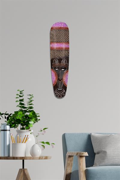 Dekoratif Duvar Objesi Ahşap Kötü Ruhları Uzaklaştıran Maske