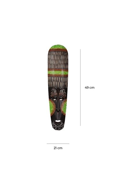 Dekoratif Duvar Objesi Ahşap Kötü Ruhları Uzaklaştıran Maske