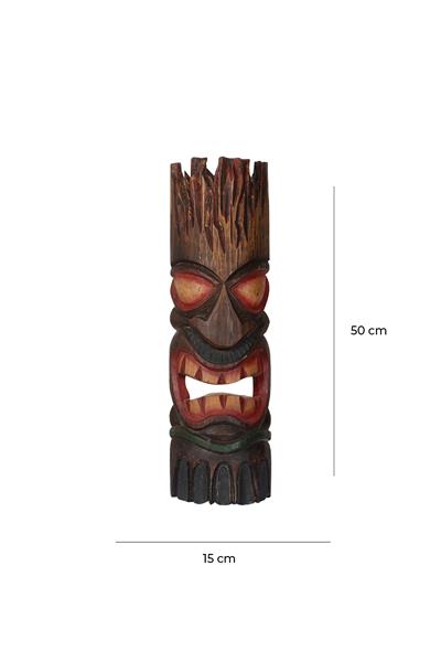Dekoratif Duvar Objesi Ahşap Kötü Ruhları Uzaklaştıran Maske
