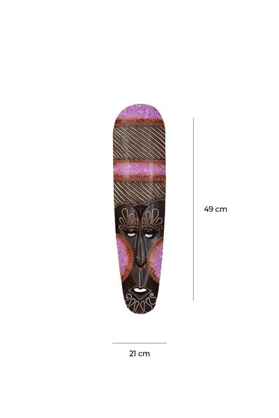 Dekoratif Duvar Objesi Ahşap Kötü Ruhları Uzaklaştıran Maske