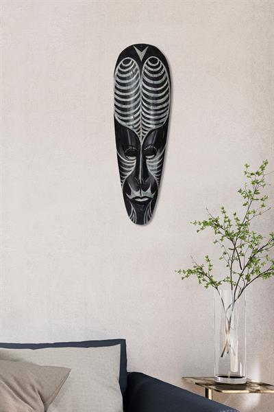 Dekoratif Duvar Objesi Ahşap Kötü Ruhları Uzaklaştıran Maske