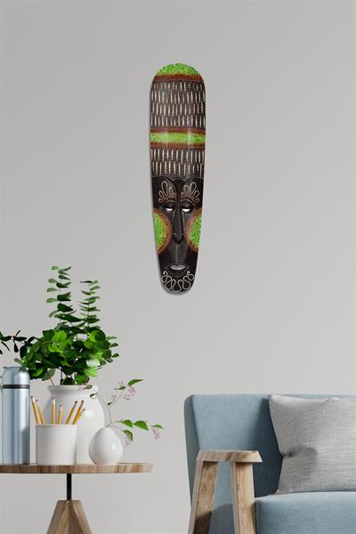 Dekoratif Duvar Objesi Ahşap Kötü Ruhları Uzaklaştıran Maske