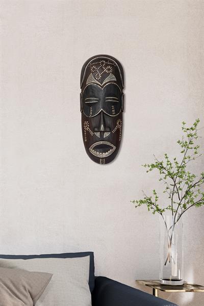 Dekoratif Duvar Objesi Ahşap Kötü Ruhları Uzaklaştıran Maske