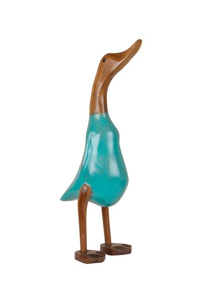 Dekoratif Hayvan Figürü Ahşap El Oyması Ördek