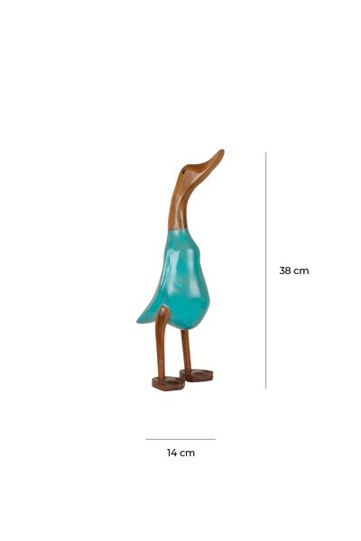 Dekoratif Hayvan Figürü Ahşap El Oyması Ördek