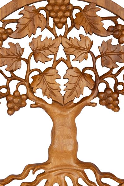 Tek Parça Ahşap El Yapımı Hayat Ağacı 40 cm x 40 cm