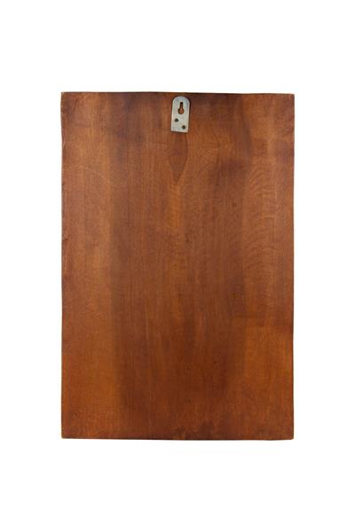 Tek Parça El Yapımı Oyma Tablo Doğal Ahşap Sanatı 33 cm x 48 cm