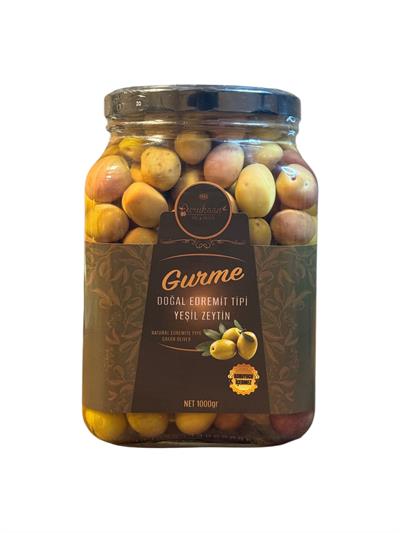 DOĞAL EDREMİT TİPİ  ÇİZİK-KIRIK YEŞİL ZEYTİN 1 KG 
