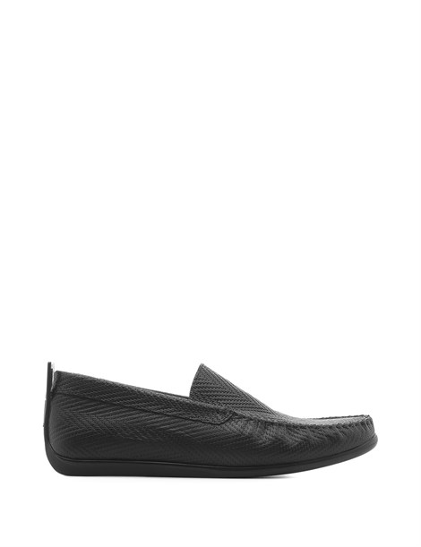 Adal Men's Moccasin Black Leather