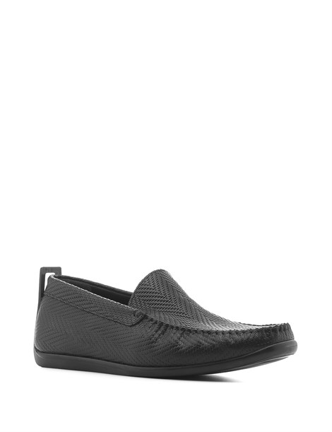 Adal Men's Moccasin Black Leather