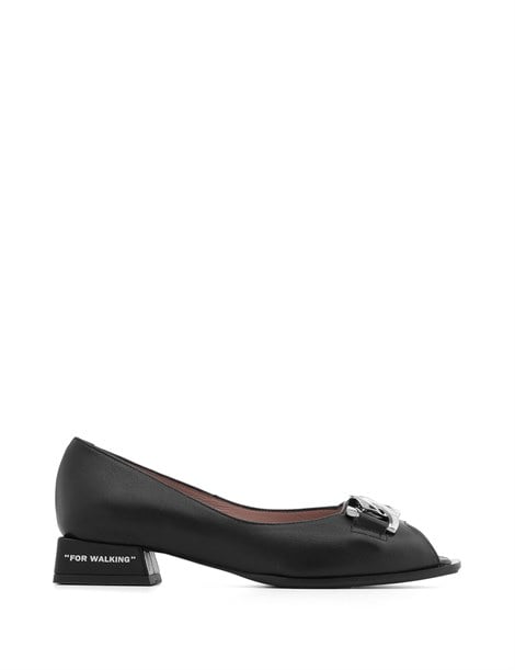 Adel Women's Ballerina Black Leather