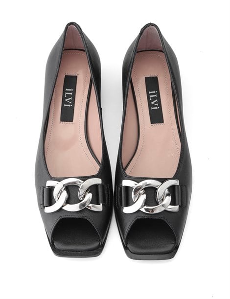 Adel Women's Ballerina Black Leather