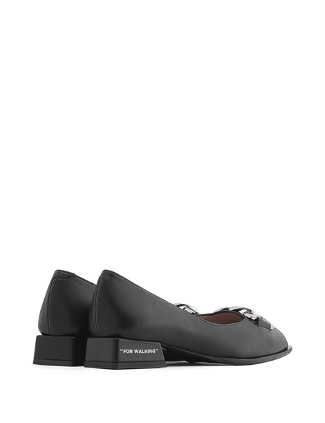 Adel Women's Ballerina Black Leather