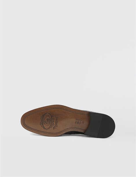 Agar Black Leather Crocodile Men's XXX Shoe