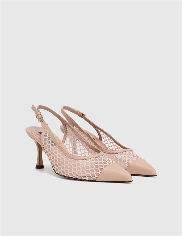 Aitana Mink Leather Women's Heeled Sandal