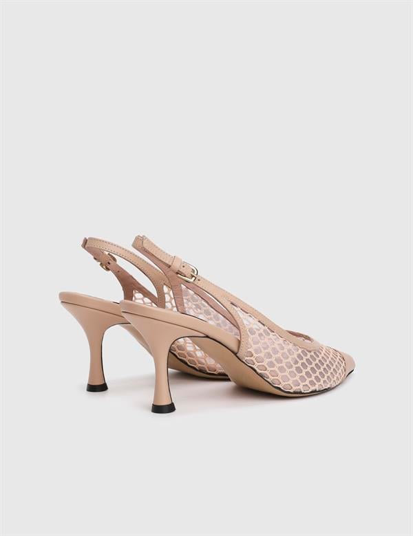Aitana Mink Leather Women's Heeled Sandal