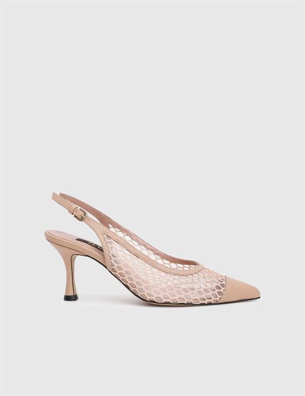 Aitana Mink Leather Women's Heeled Sandal