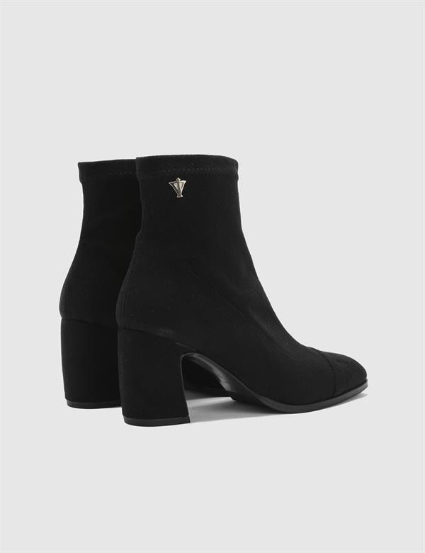 Aloin Black Suede Leather Women's Boot