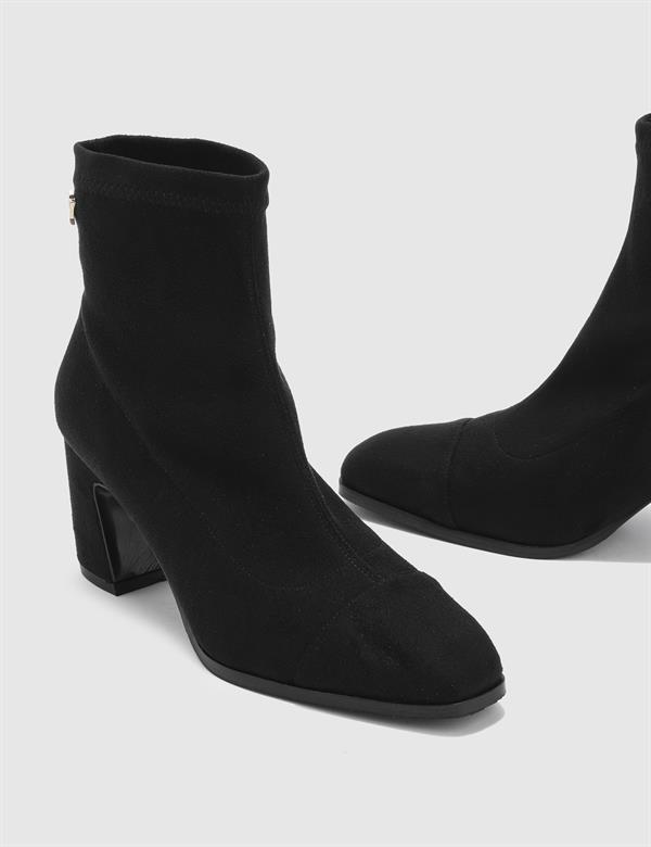 Aloin Black Suede Leather Women's Boot