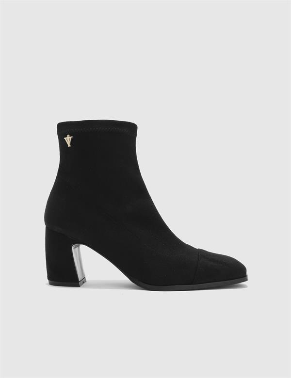 Aloin Black Suede Leather Women's Boot