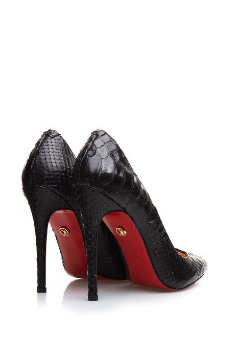 Amanda Bayan Stiletto Siyah Piton