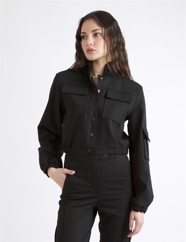 Ambra Siyah Bomber Kadın Ceket