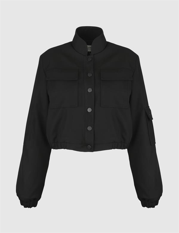 Ambra Siyah Bomber Kadın Ceket