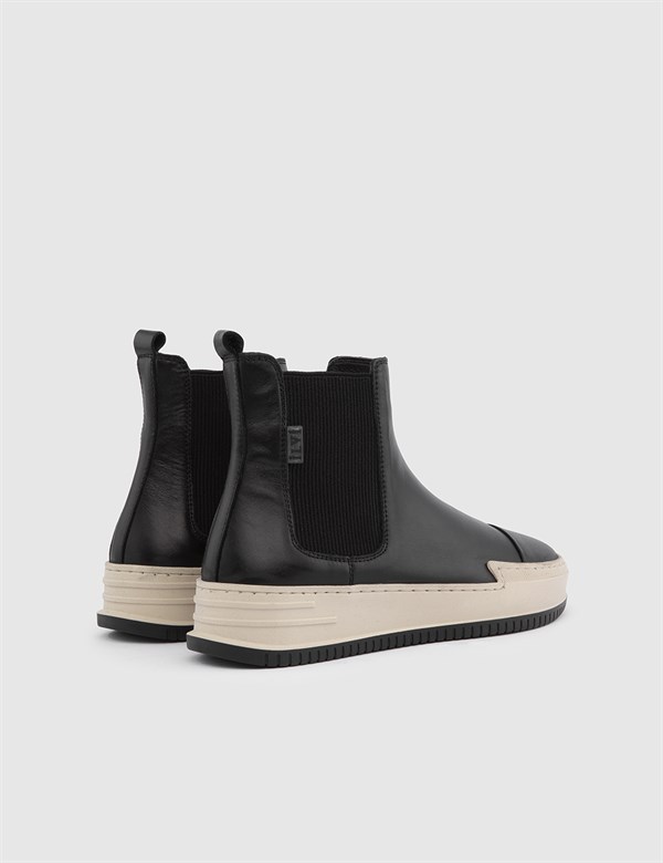 Anba Black Leather Women's Boot