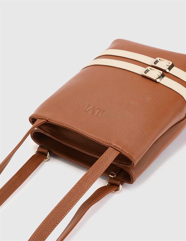 Anke Saddle Brown Floater Leather Women's Backpack