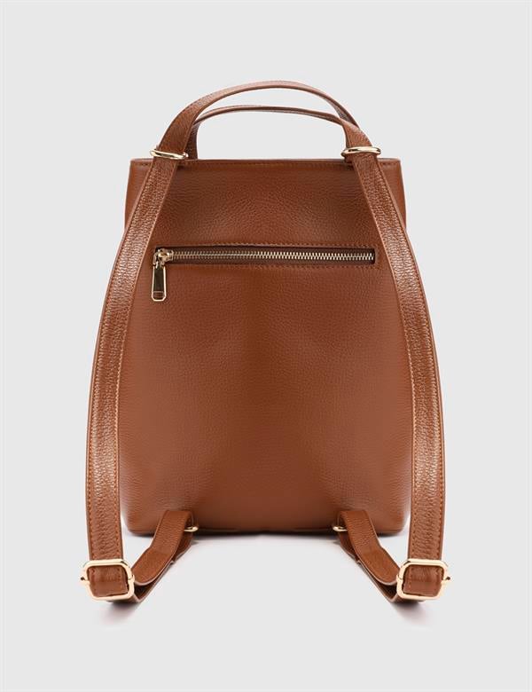 Anke Saddle Brown Floater Leather Women's Backpack