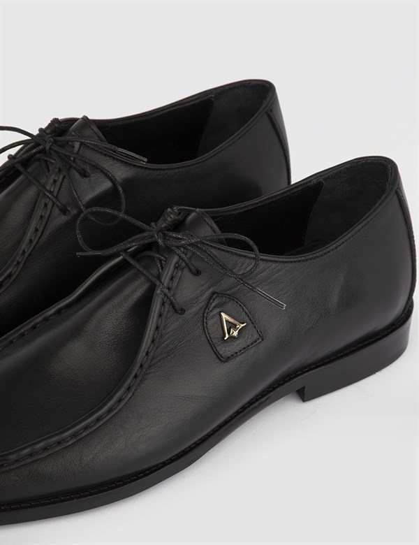 Anker Hakiki Deri Erkek Analin Siyah Klasik Ayakkabı