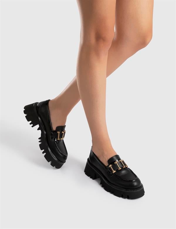 Anto Black Patent Leather Women's Loafer