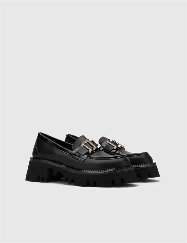 Anto Black Patent Leather Women's Loafer