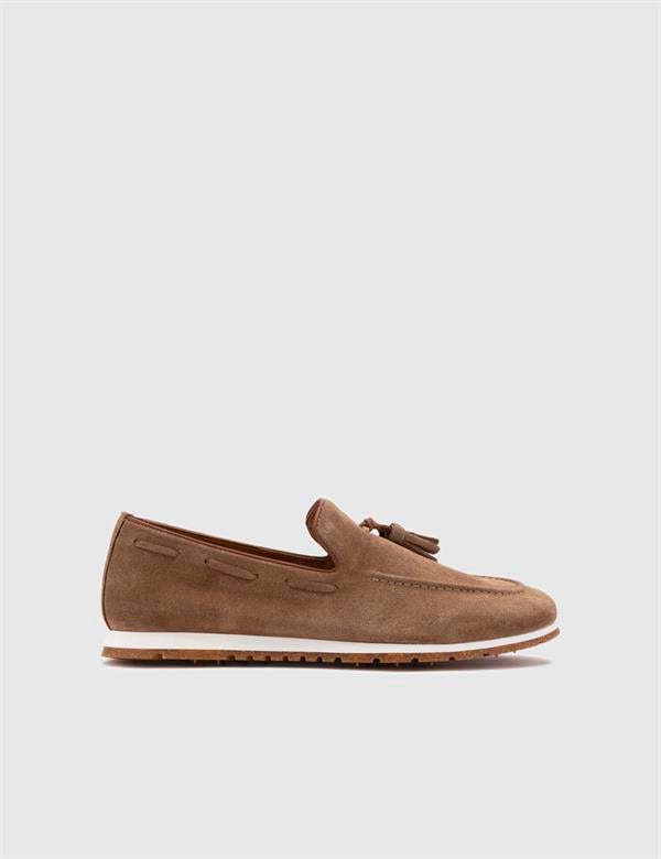 Antonio Saddle Brown Suede Leather Men's Loafer