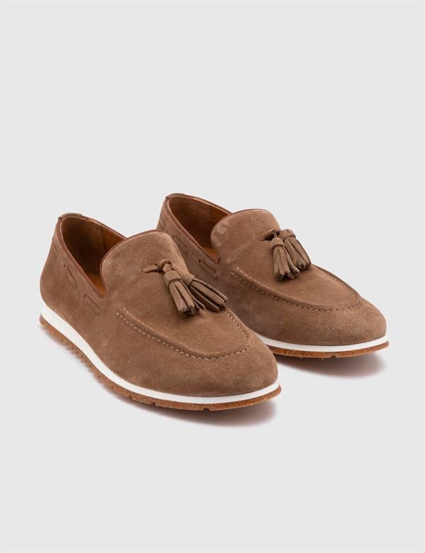 Antonio Saddle Brown Suede Leather Men's Loafer