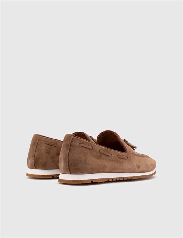 Antonio Saddle Brown Suede Leather Men's Loafer