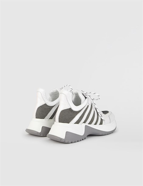 Arnella Powder Pink-White Leather Women's Sneaker