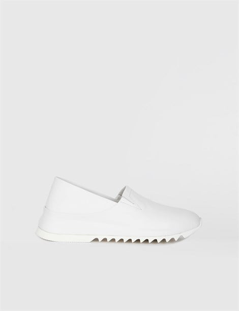 Babs White Leather Women's Ballerina (Sneaker?)