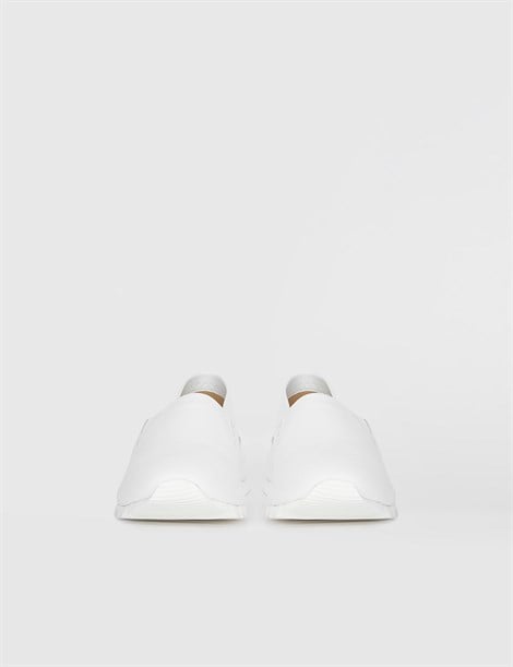 Babs White Leather Women's Ballerina (Sneaker?)
