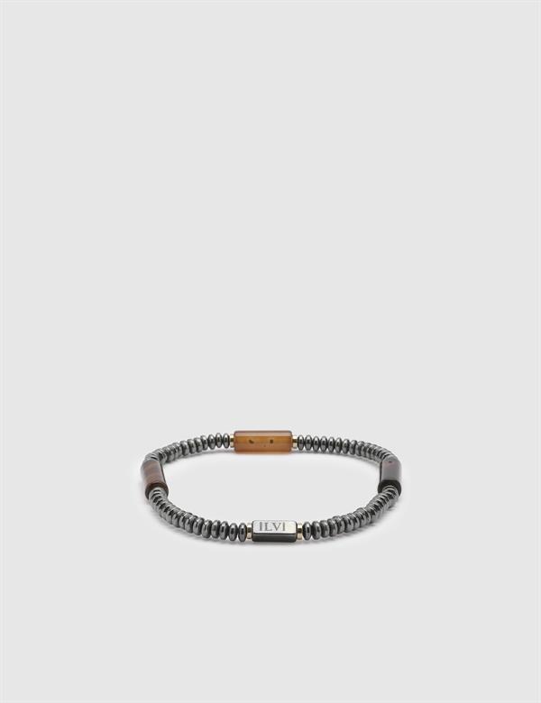 Baie Anthracite Natural Stone Men's Bracelet