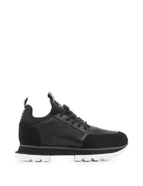 Barrıs Men's Sneaker Black Leather-Black Suede-Black Stretch