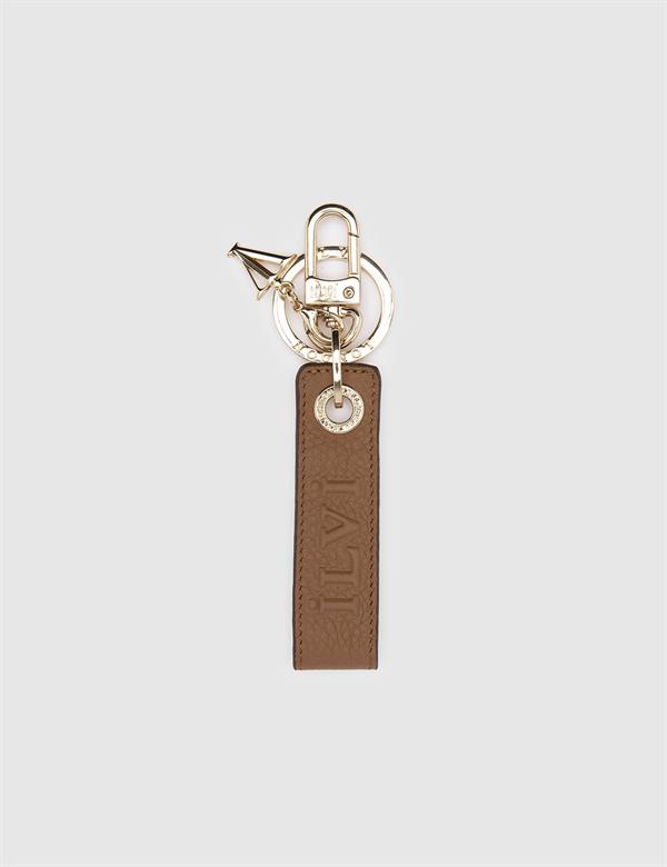 Bates Saddle Brown Floater Leather Unisex Keychain
