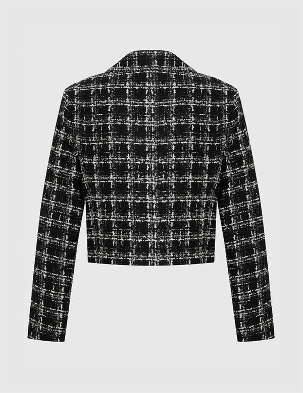 Bauer Black-White Women's Tweed Jacket
