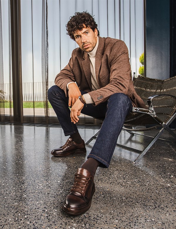 Belfast Antique Brown Leather Men's Sneaker